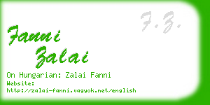 fanni zalai business card
